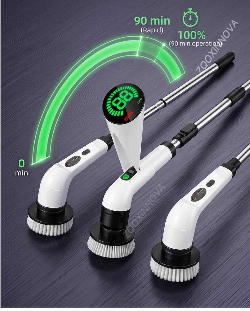 Cepillo Eléctrico Inalámbrico de Limpieza Multiusos – Ideal para Baño, Cocina, Azulejos, Lavabos y Superficies Difíciles
