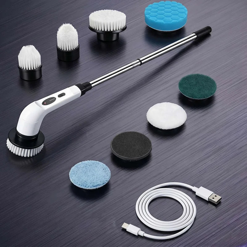 Cepillo Eléctrico Inalámbrico de Limpieza Multiusos – Ideal para Baño, Cocina, Azulejos, Lavabos y Superficies Difíciles