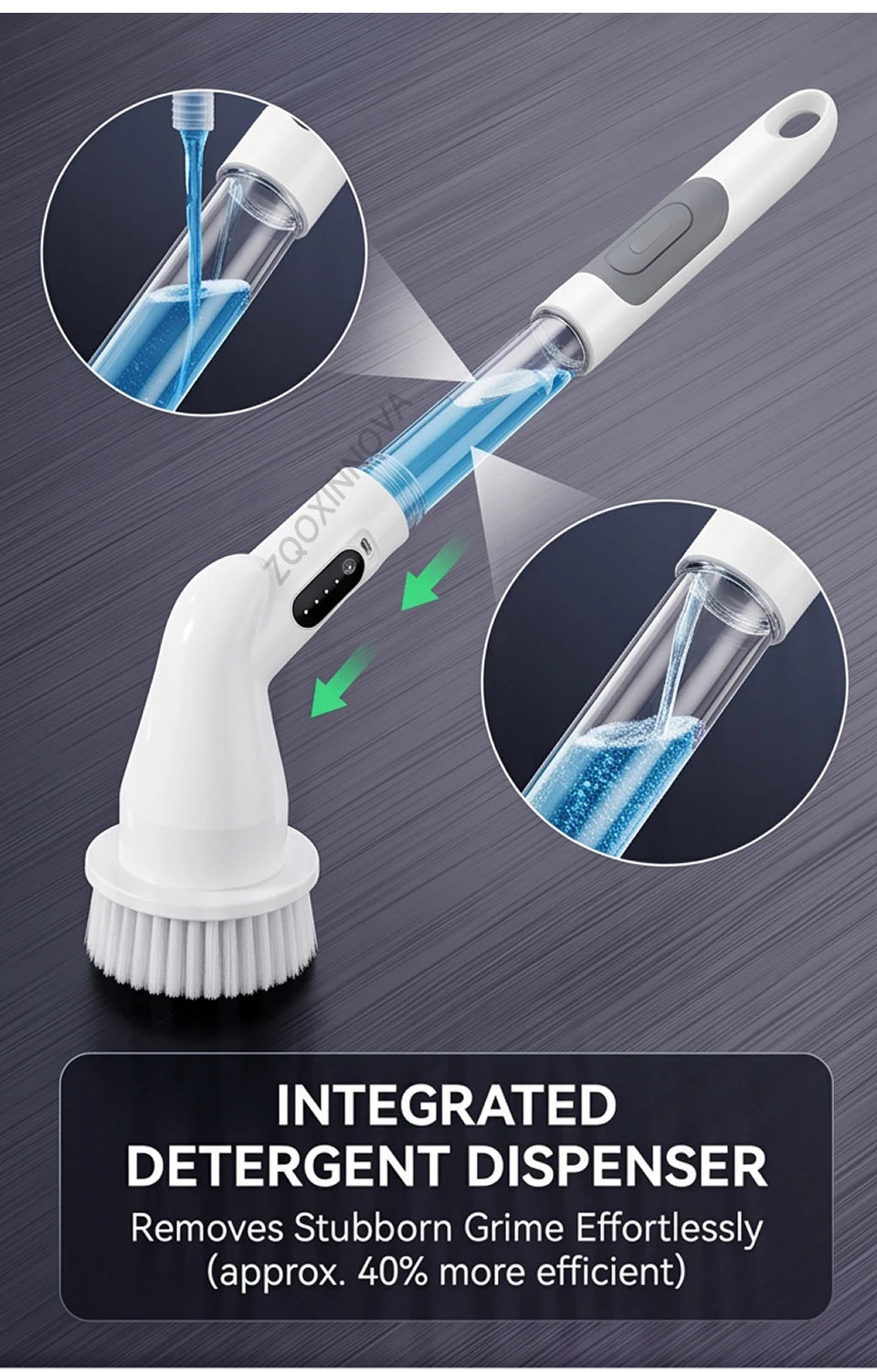 Cepillo Eléctrico Inalámbrico de Limpieza Multiusos – Ideal para Baño, Cocina, Azulejos, Lavabos y Superficies Difíciles