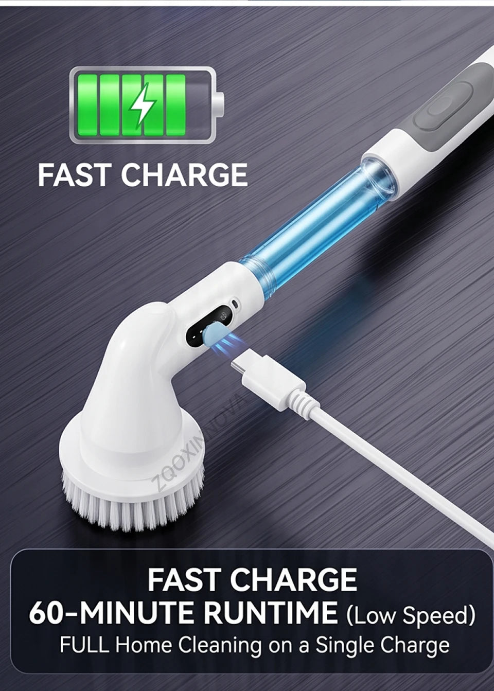 Cepillo Eléctrico Inalámbrico de Limpieza Multiusos – Ideal para Baño, Cocina, Azulejos, Lavabos y Superficies Difíciles