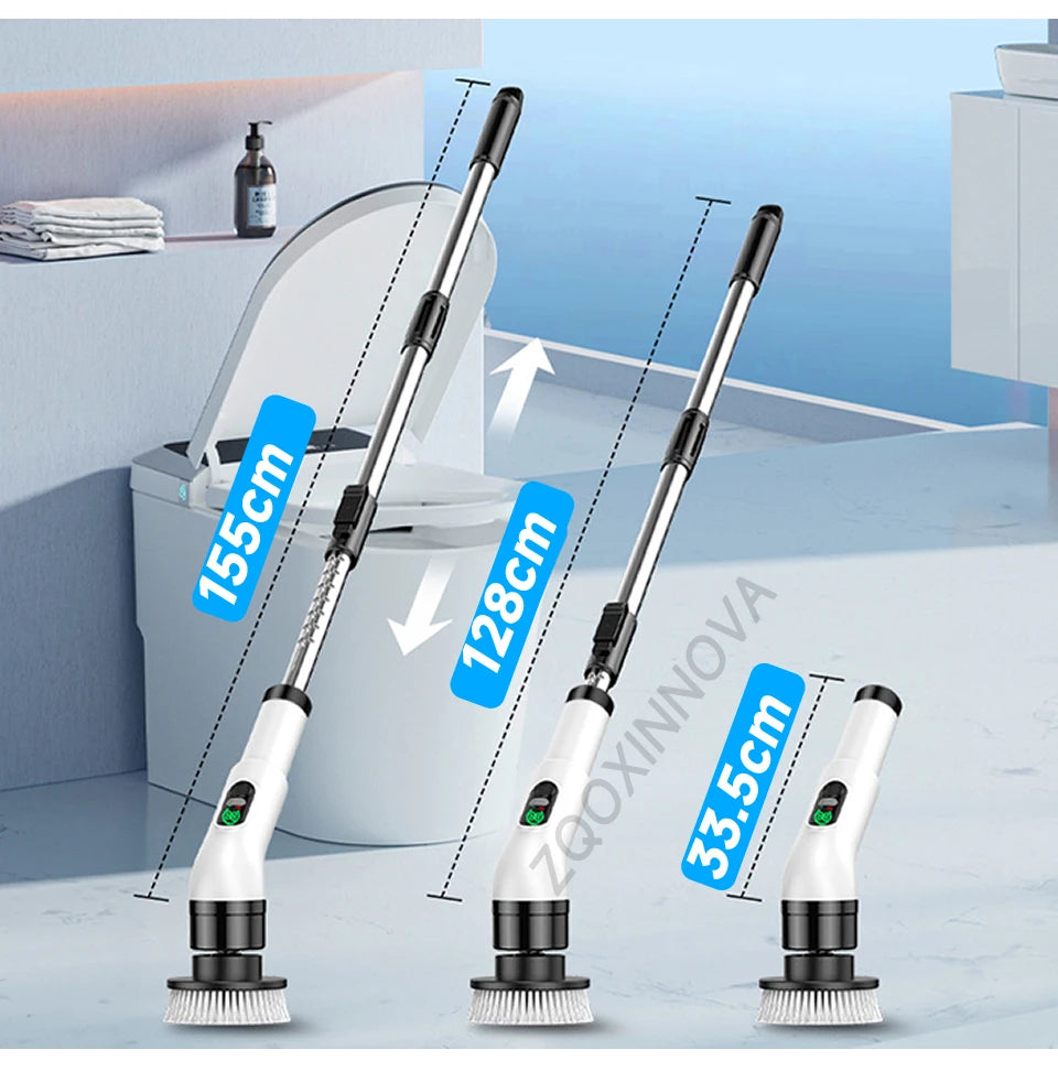 Cepillo Eléctrico Inalámbrico de Limpieza Multiusos – Ideal para Baño, Cocina, Azulejos, Lavabos y Superficies Difíciles